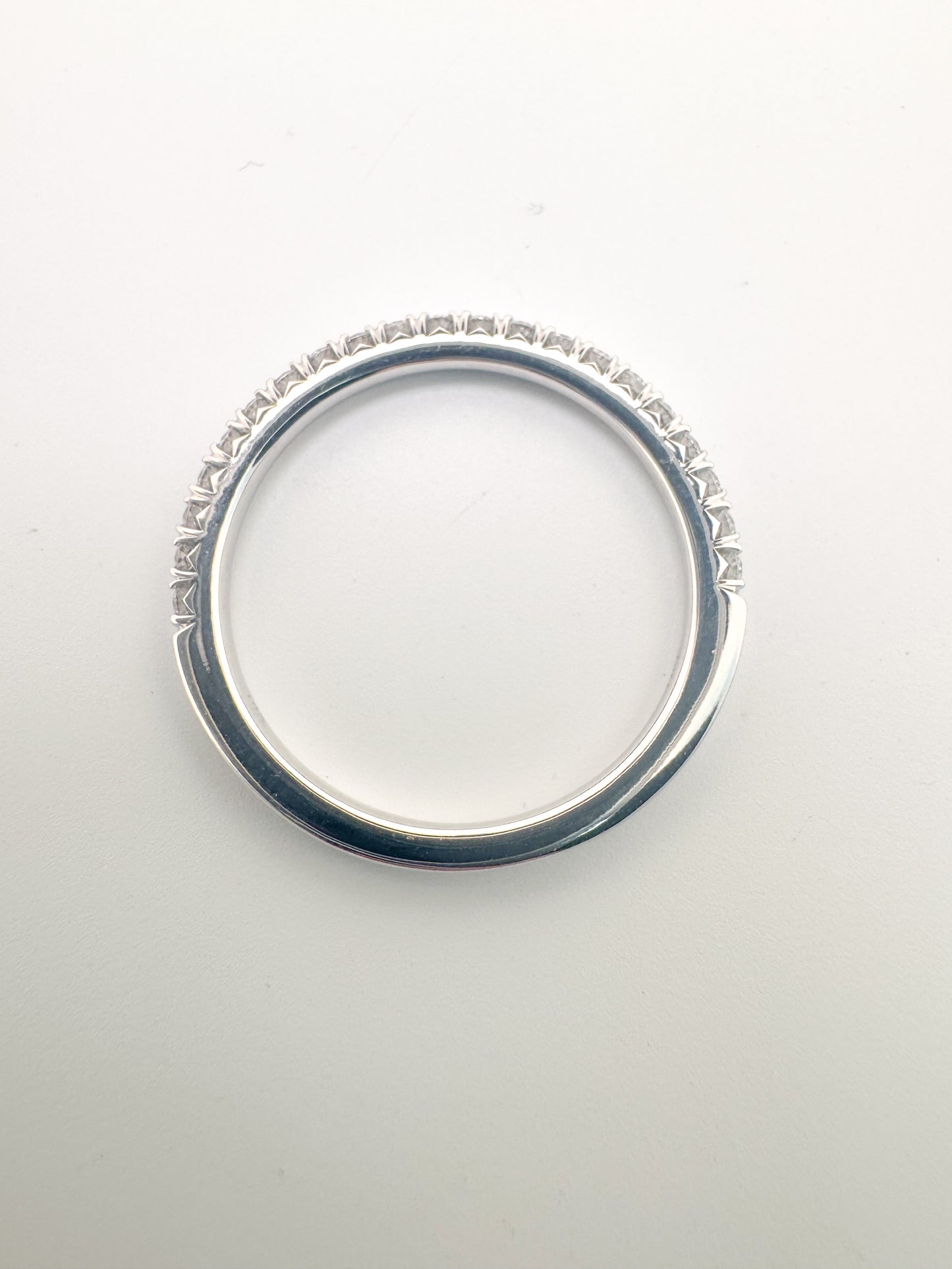 14k, White gold, Natural diaond wedding band. .25 carat total weight.