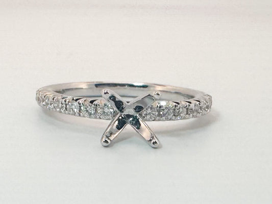 14K, White gold, .35 carats,  natural diamond engagement ring