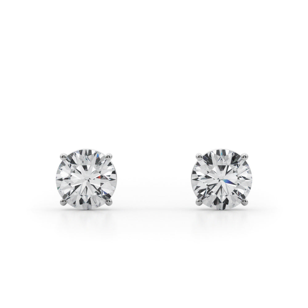 2.00ctw lab diamond earrings 14k white gold