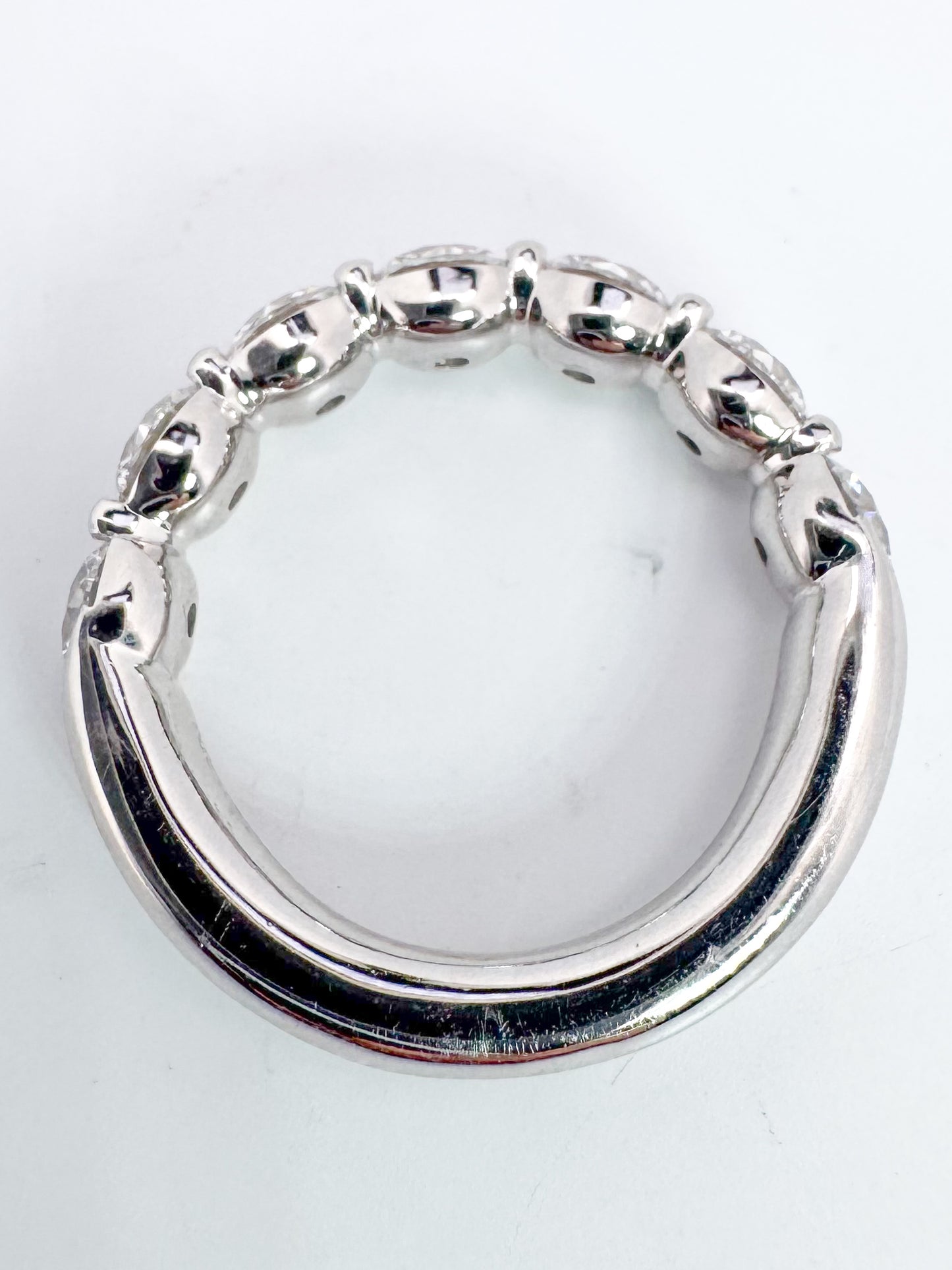 14K White gold, 3.70 diamond total weight, lab grown diamond band.