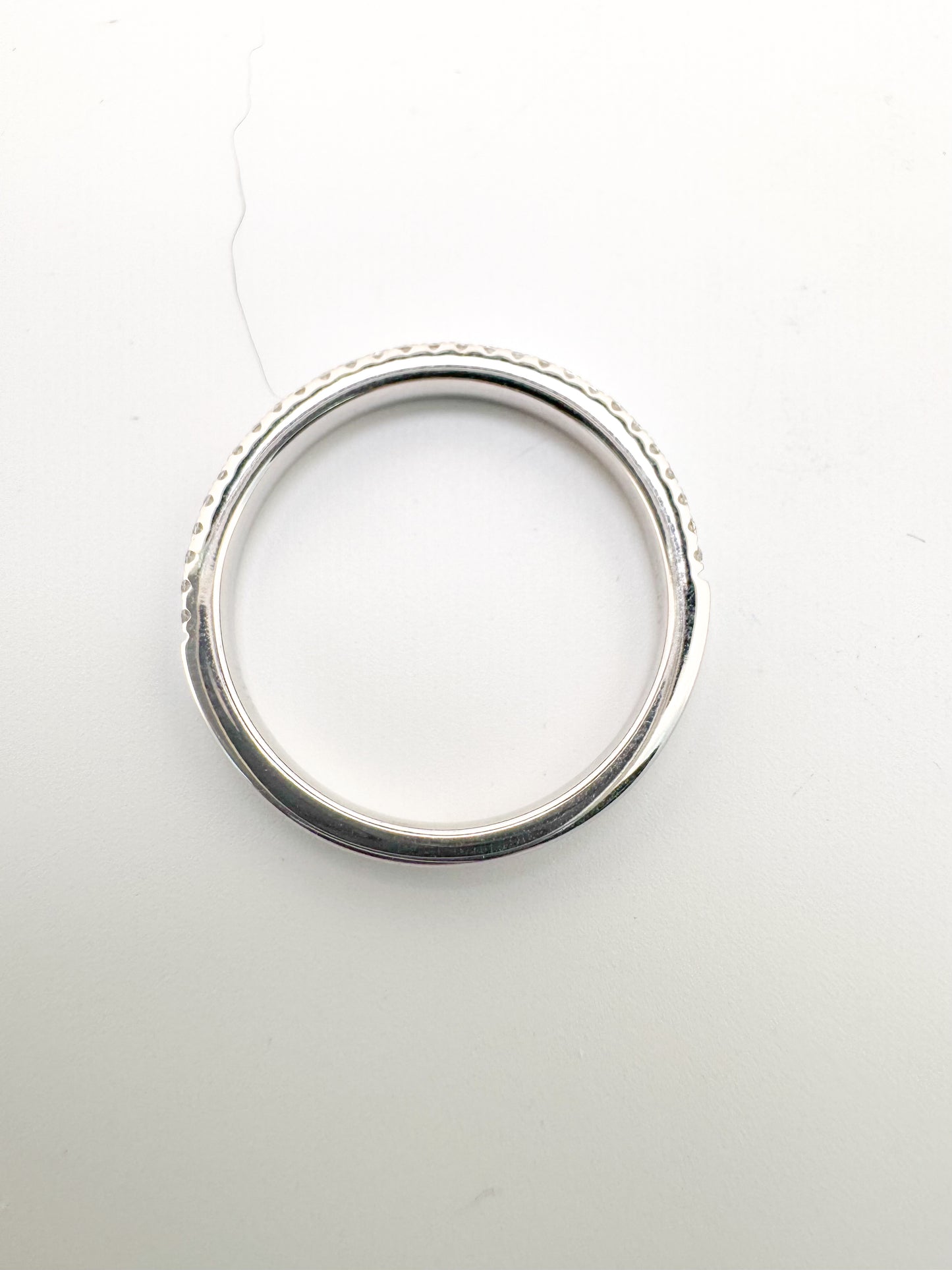 14K, White gold double row diamond band .30 carat total weight.