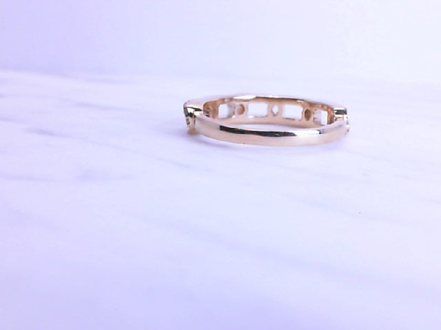 14k yellow diamond link fashion ring