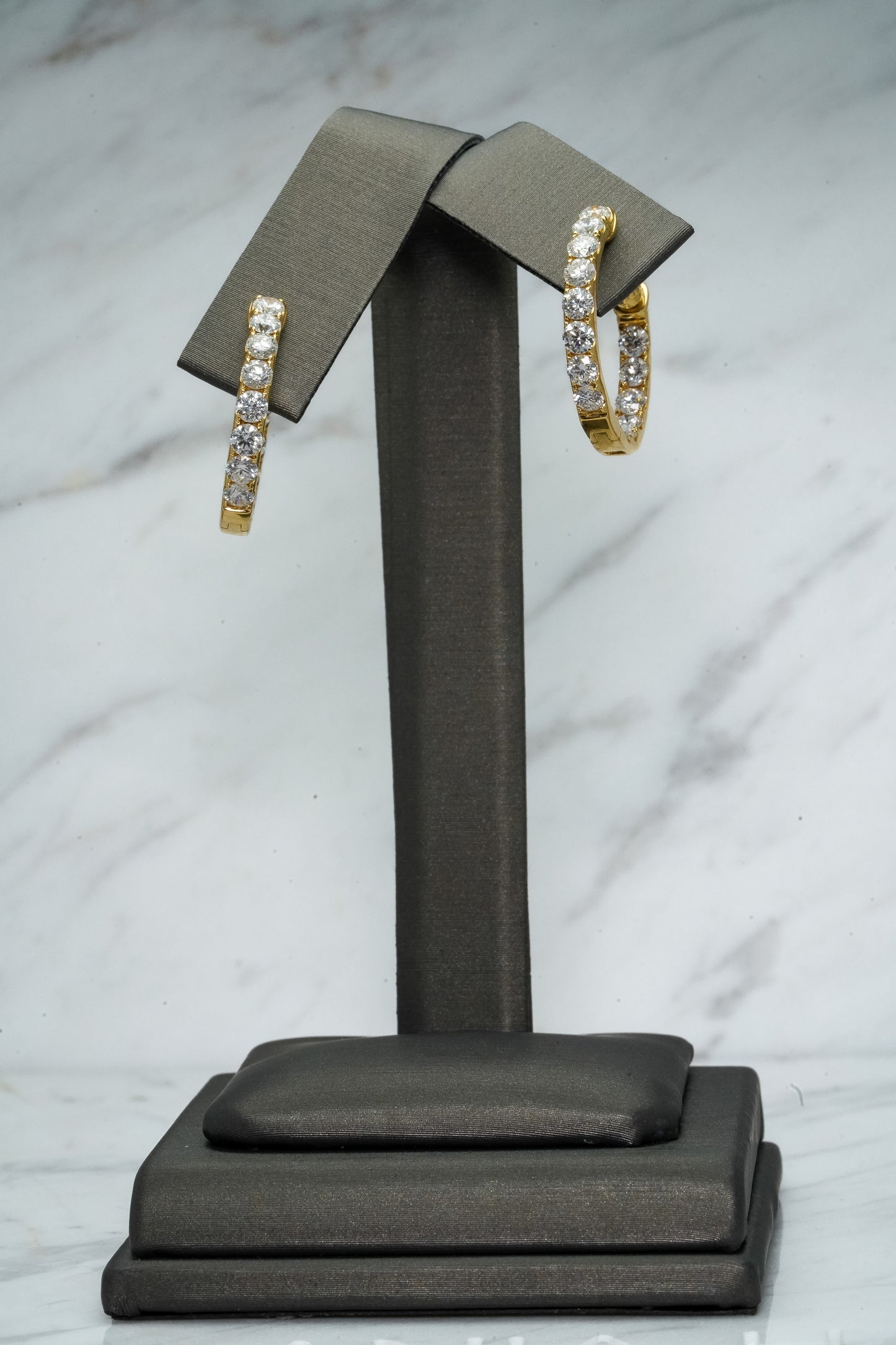 Diamond Inside Out Hoop Earrings