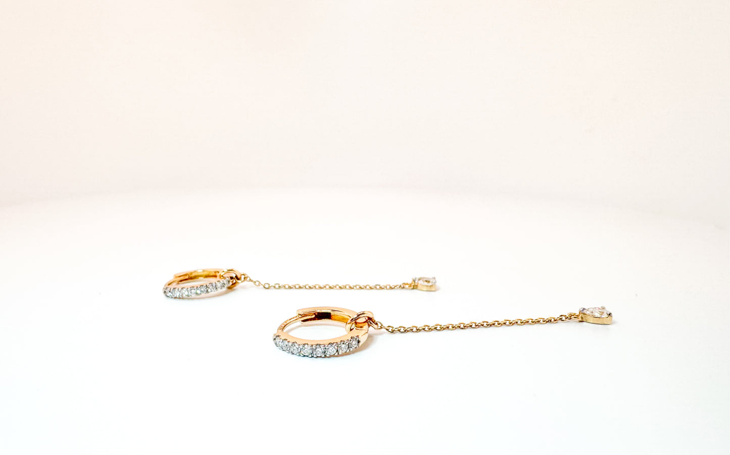 14K, Yellow gold .31 diamond total weight earrigs.