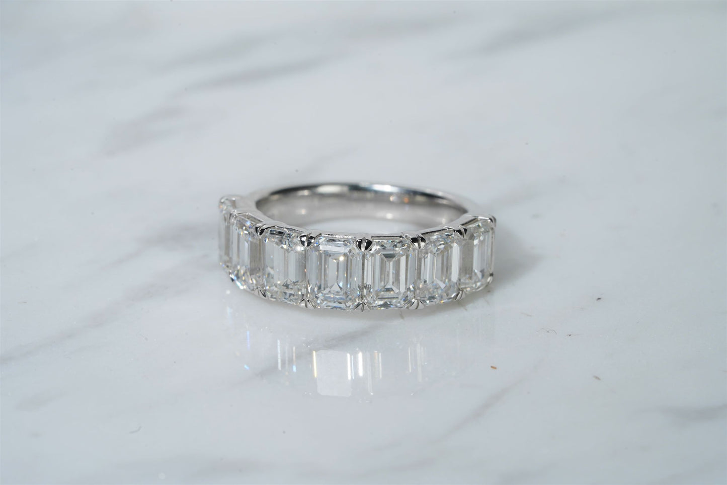 Lab Grown Emerald Cut Band