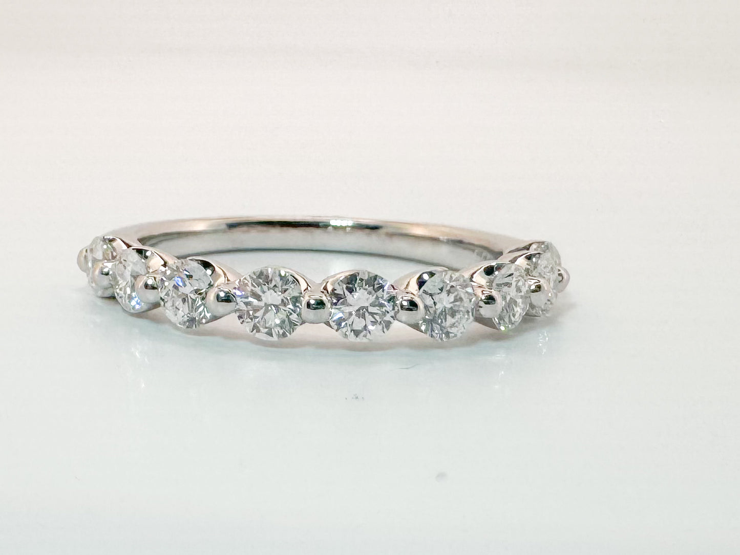 14K, White gold, 1.00 carat diamond wedding/anniversary band.