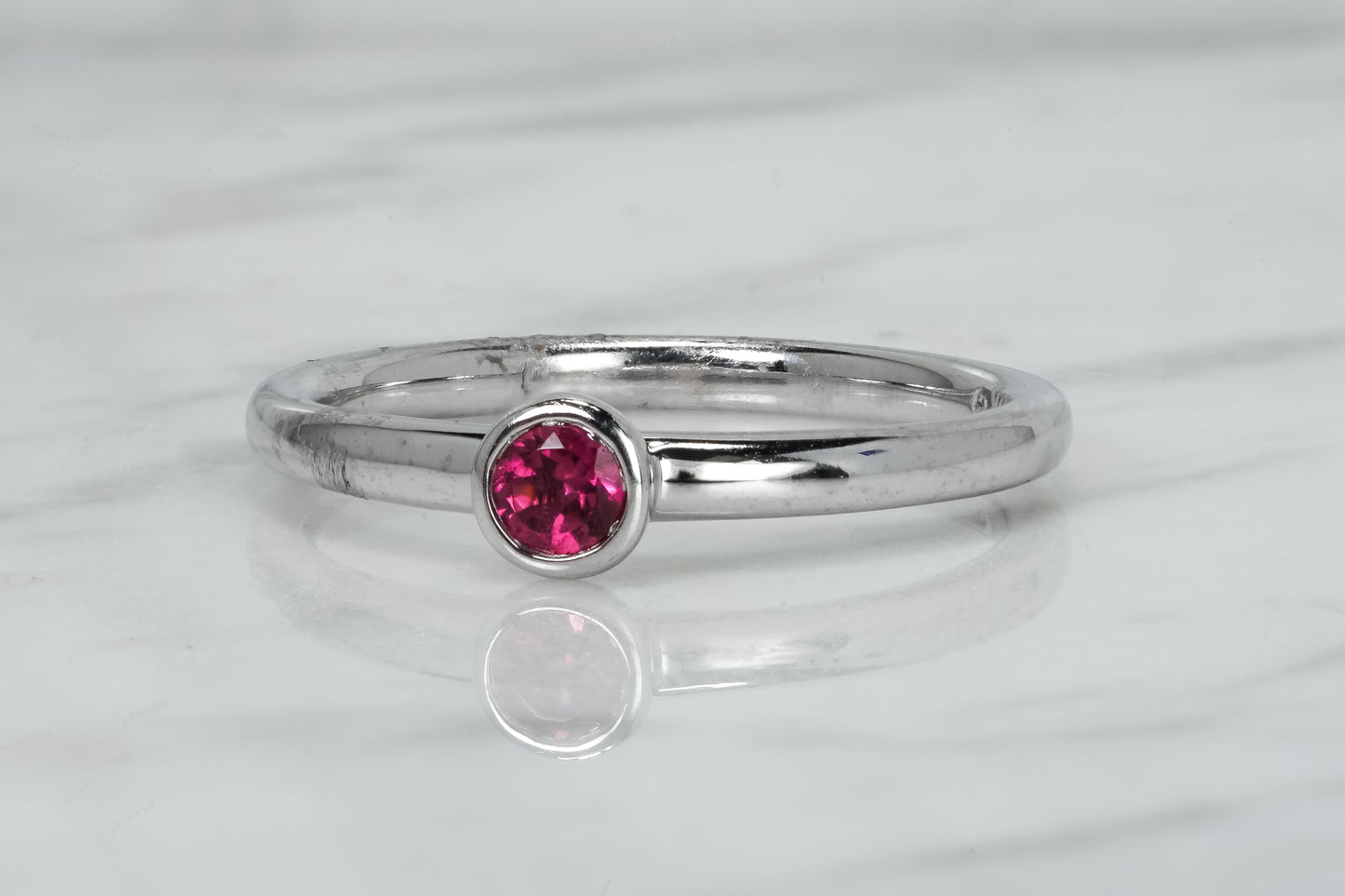 Pink Tourmaline Solitaire Ring