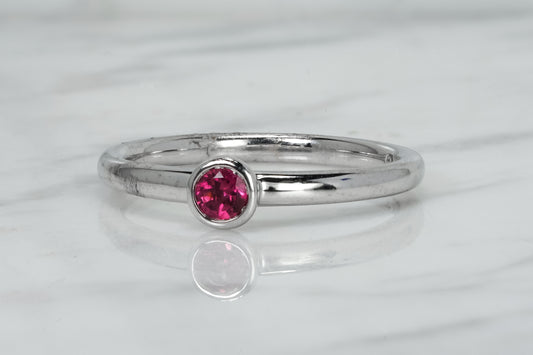 Pink Tourmaline Solitaire Ring