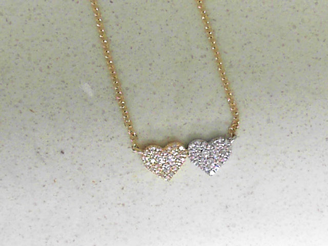 Double Heart Diamond Necklace