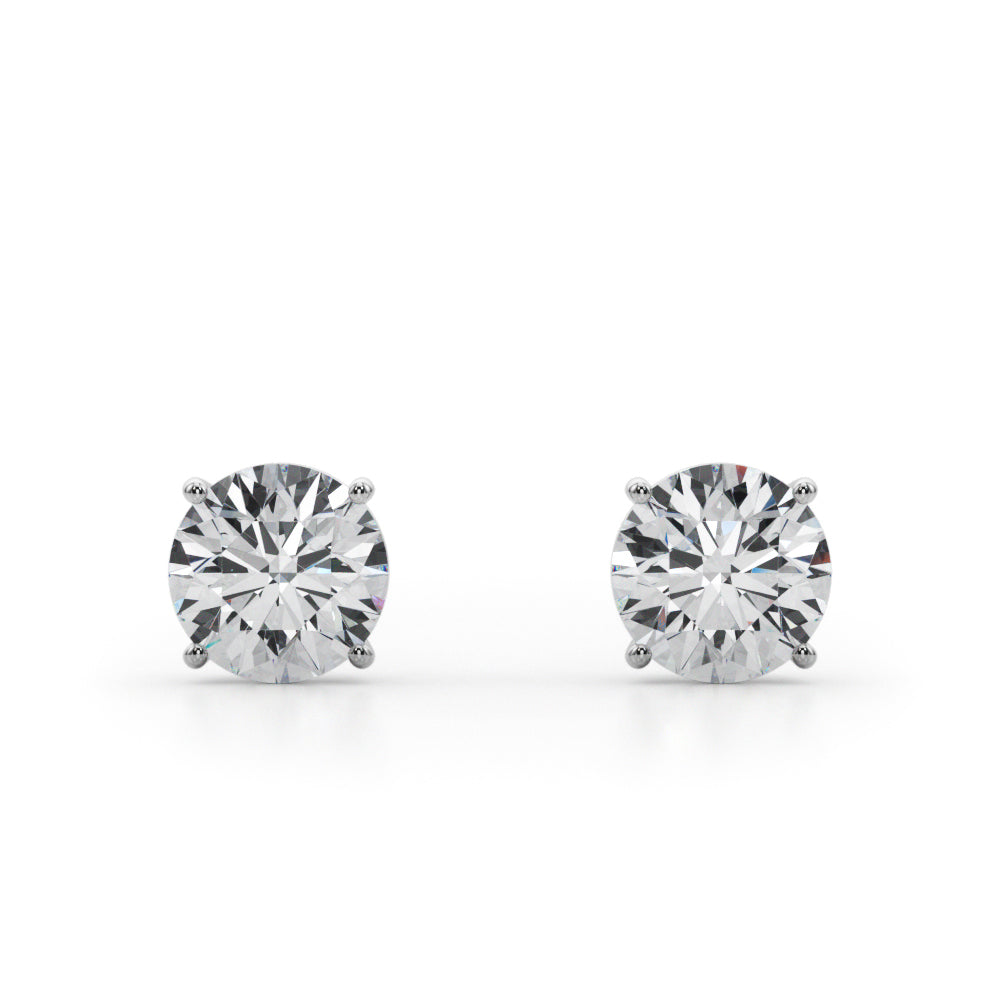 3.00ctw lab diamond earrings 14k white gold