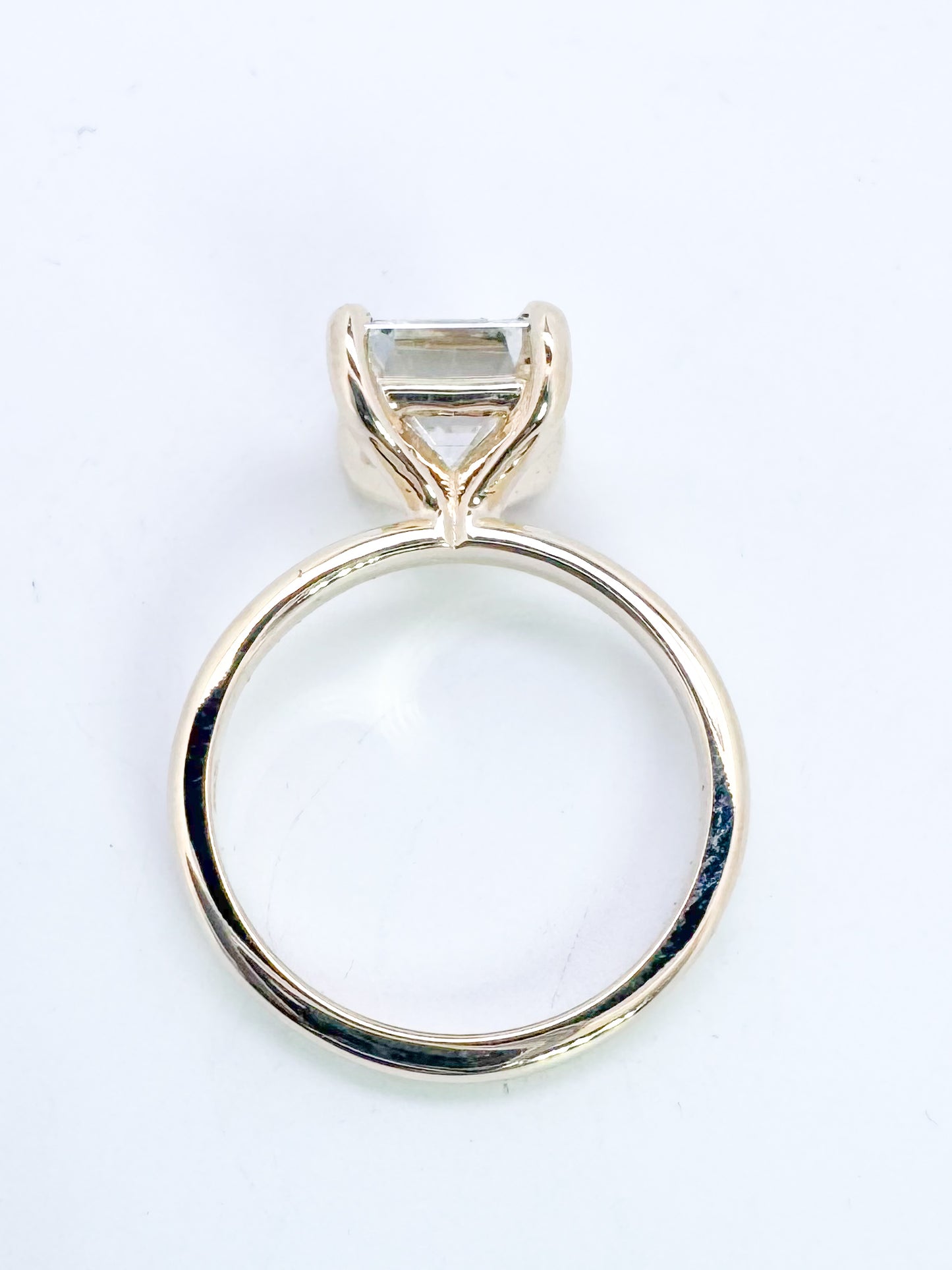 2.71 Square Emerald cut VS2 D Natural mined diamond. GIA certified