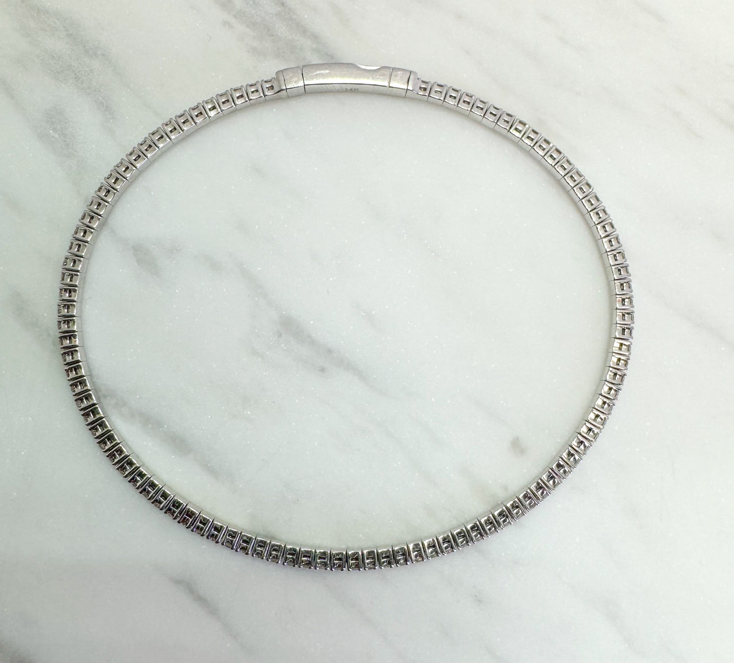 14kw 1.74 diamond flex bangle bracelet