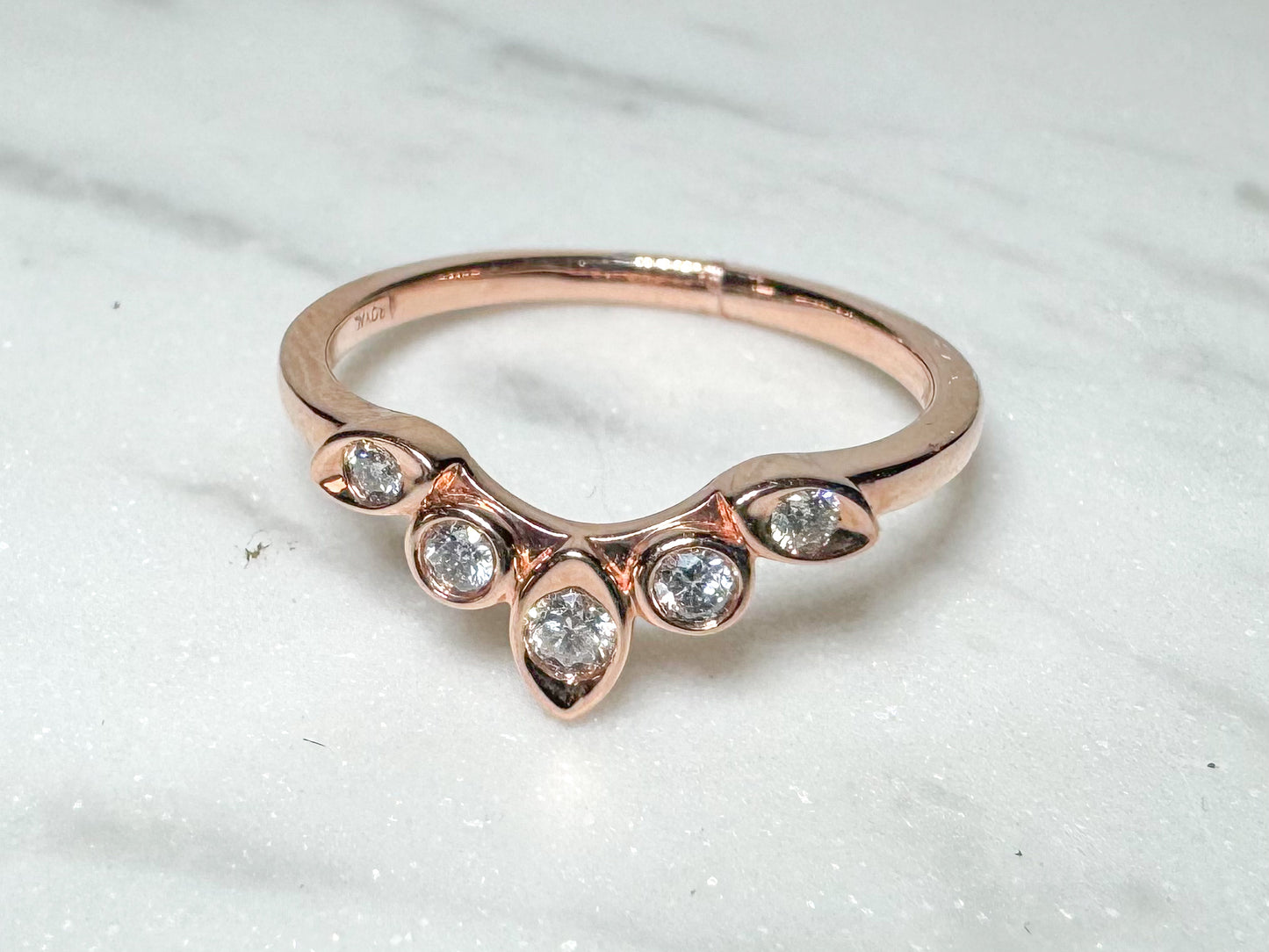 Rose Gold Curved Band