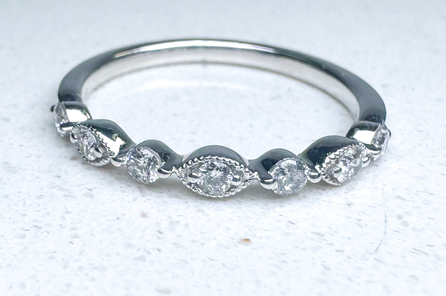 White Gold Stackable Band
