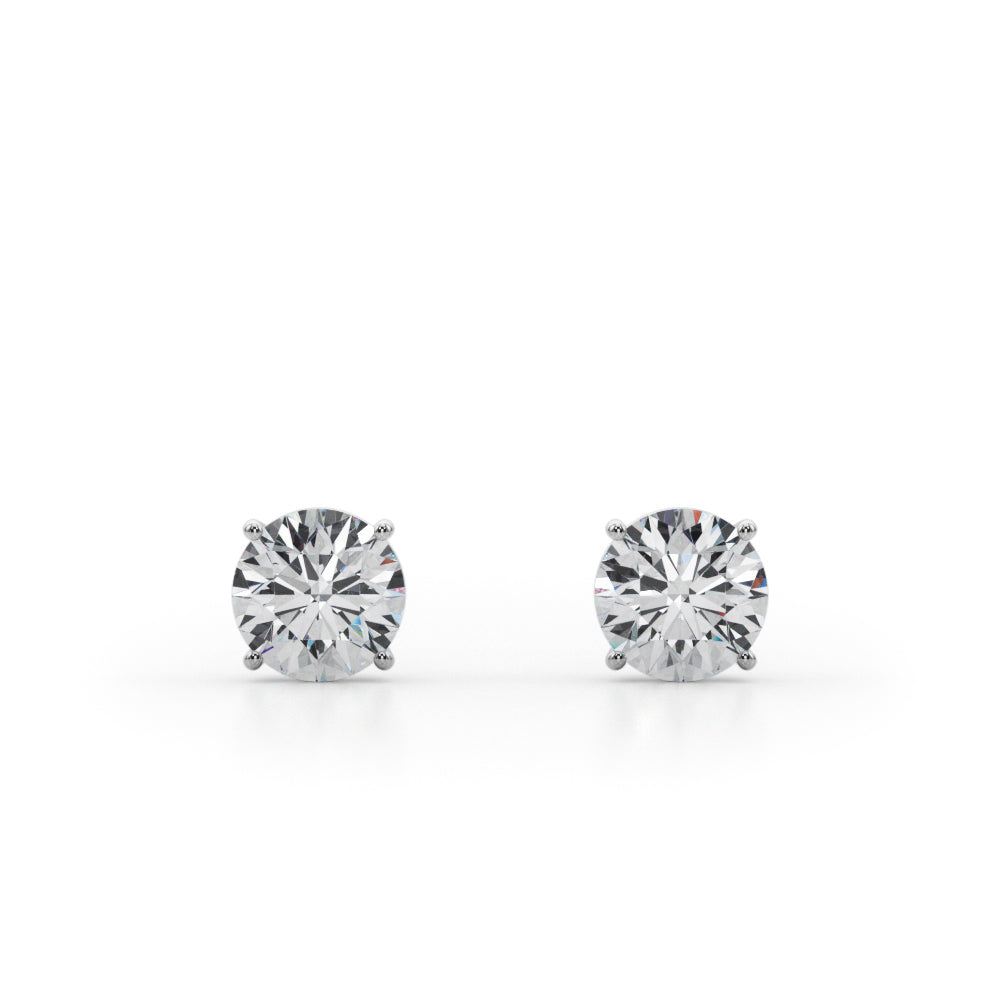 1.50ctw lab diamond earrings 14k white gold