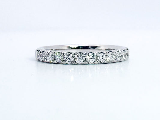 14k, White gold, .19 diamond total weight, band
