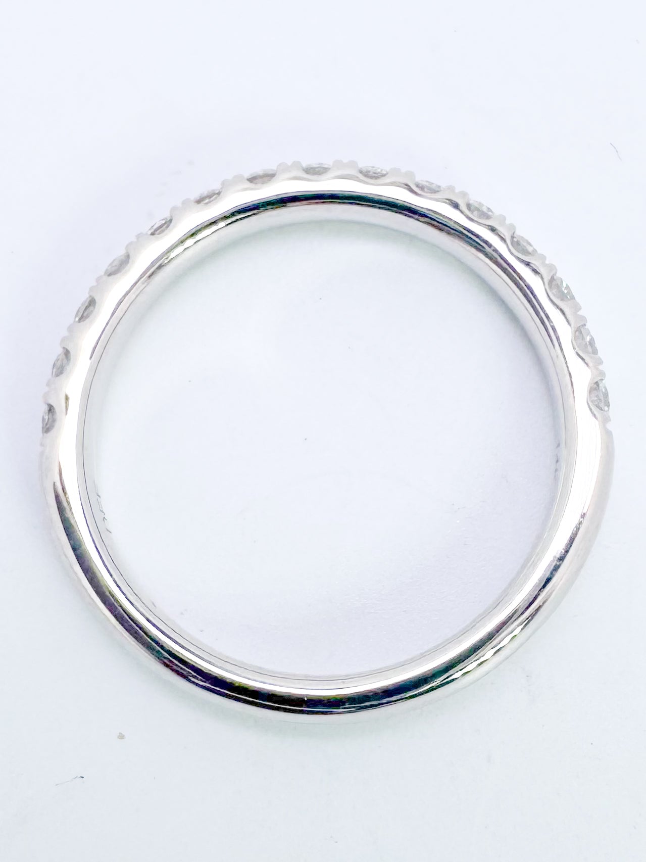 14k, White gold, .25diamond total weight, band