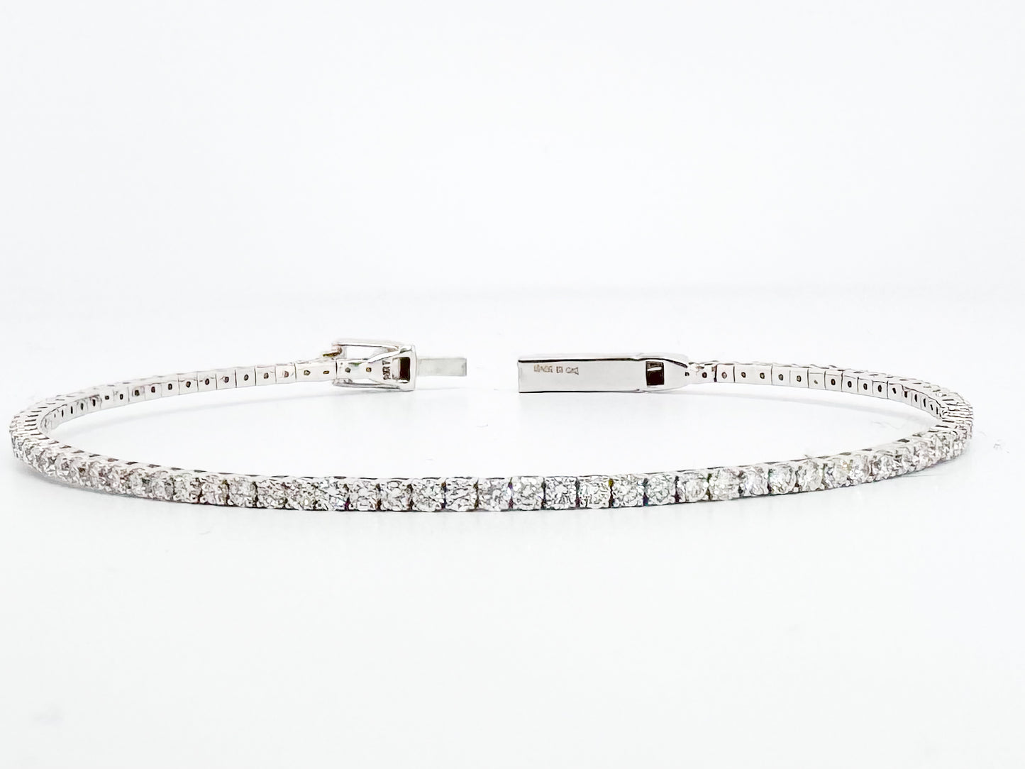 14KW 1.54 carat lab grown diamond flex bracelet. VS2 F-G