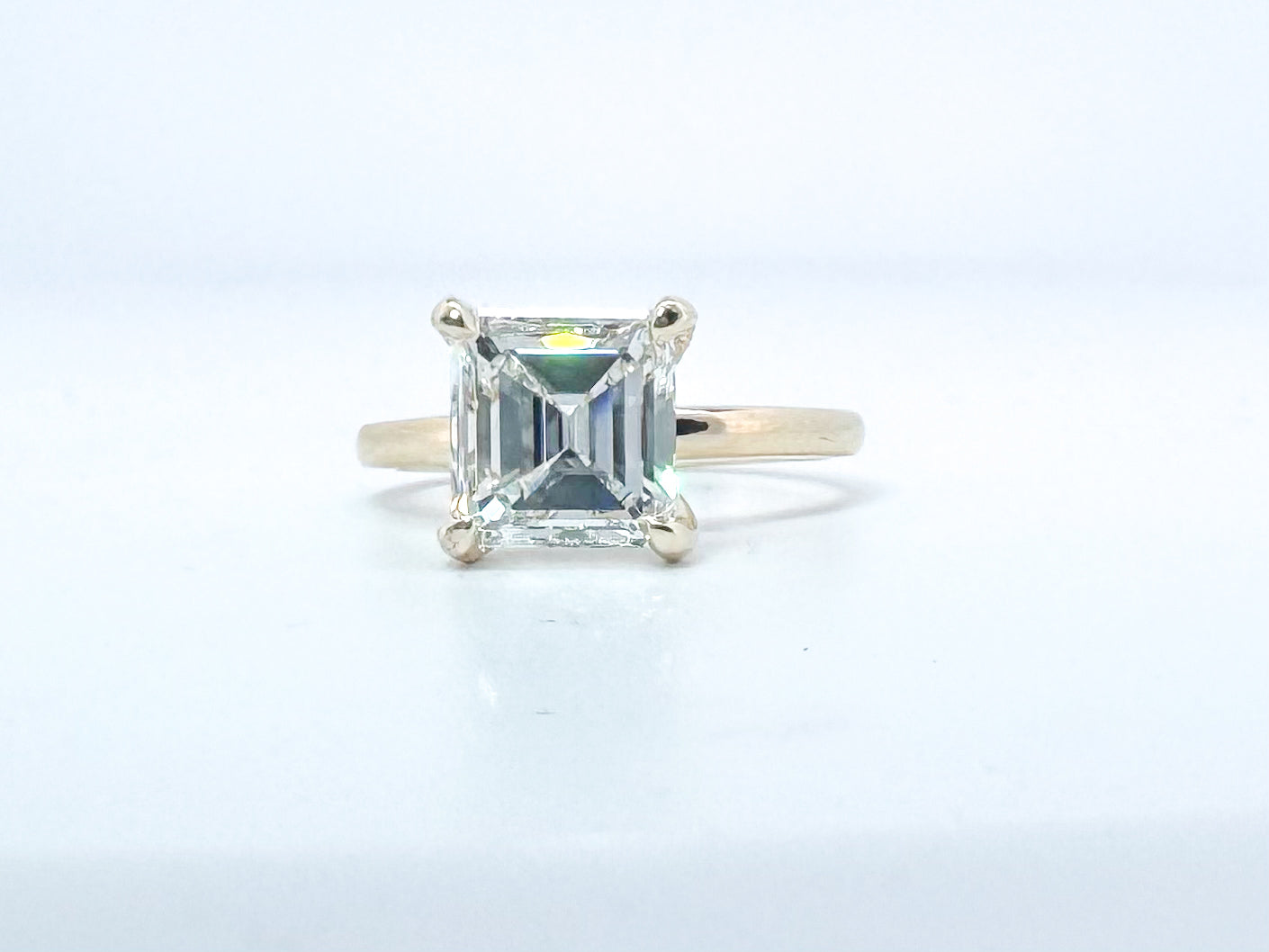 2.71 Square Emerald cut VS2 D Natural mined diamond. GIA certified