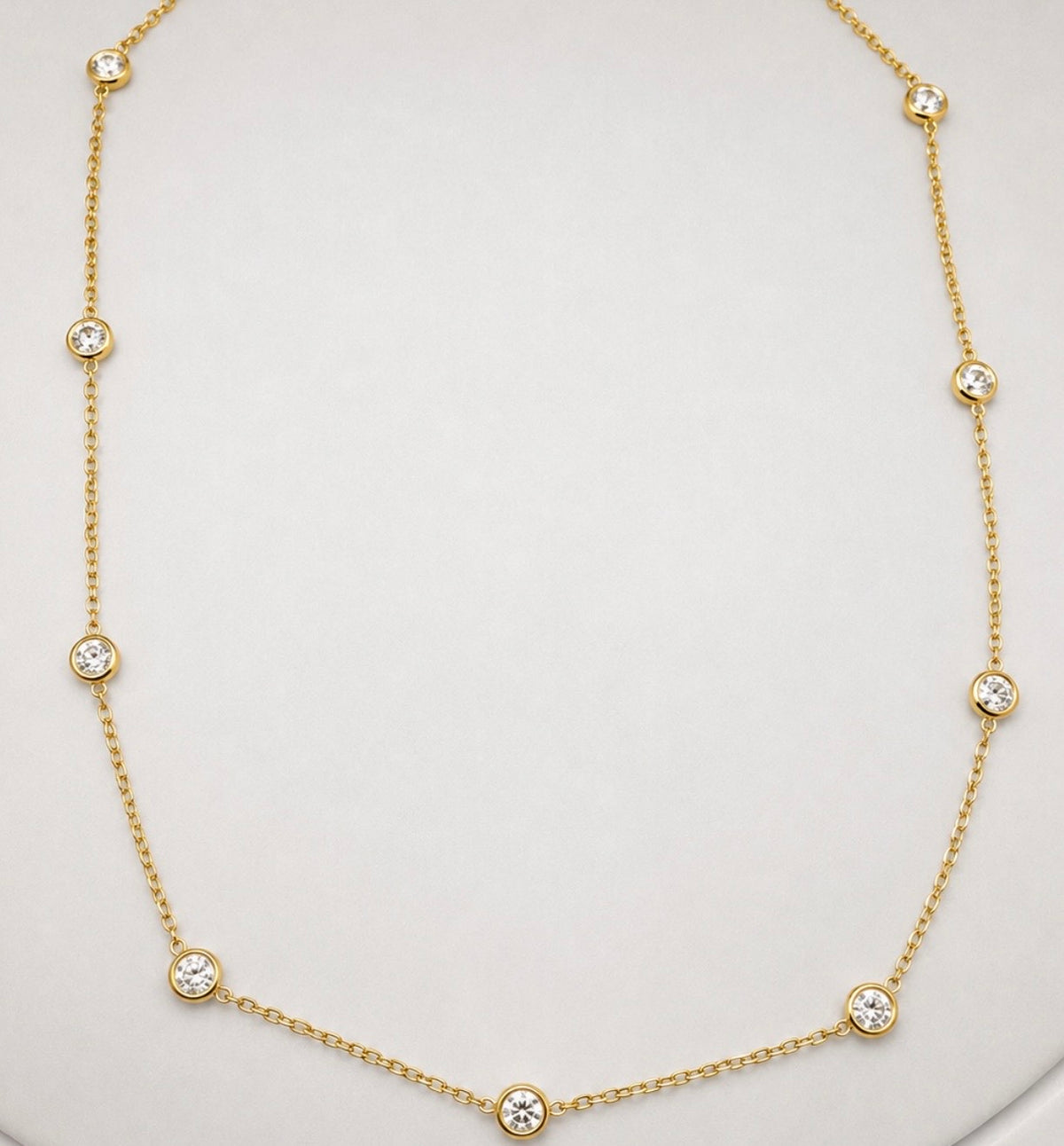14K, yellow gold, 1.41 carat, natural, diamonds by the yard necklace.