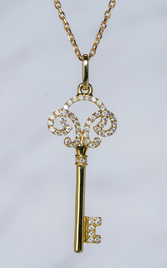 .16ctw Diamond Key Pendant