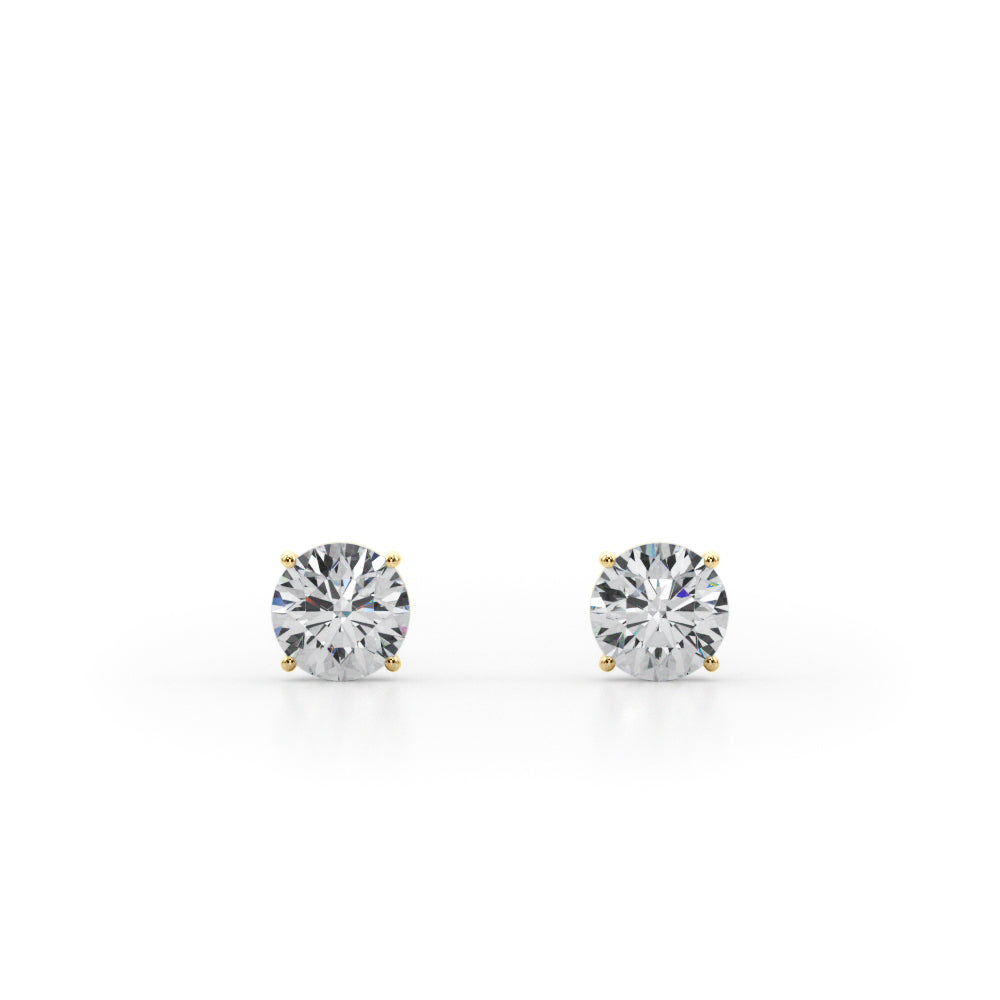 .75ctw lab diamond earrings 14k yellow gold