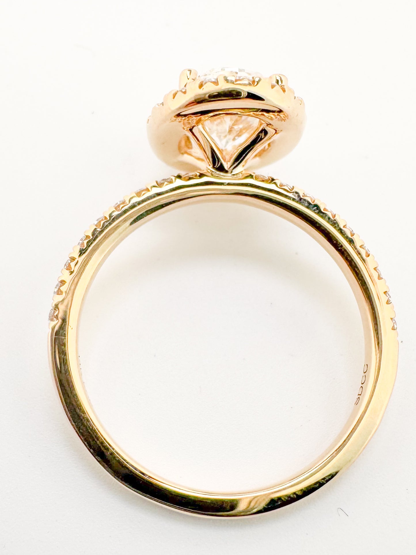 14K yellow gold 2.00 carat total weight, Lab grown engagement ring. IGI certified
