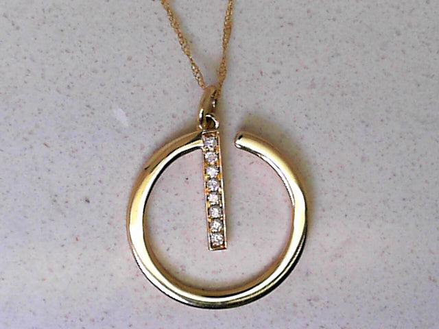 Custom freeform lab grown diamond pendant