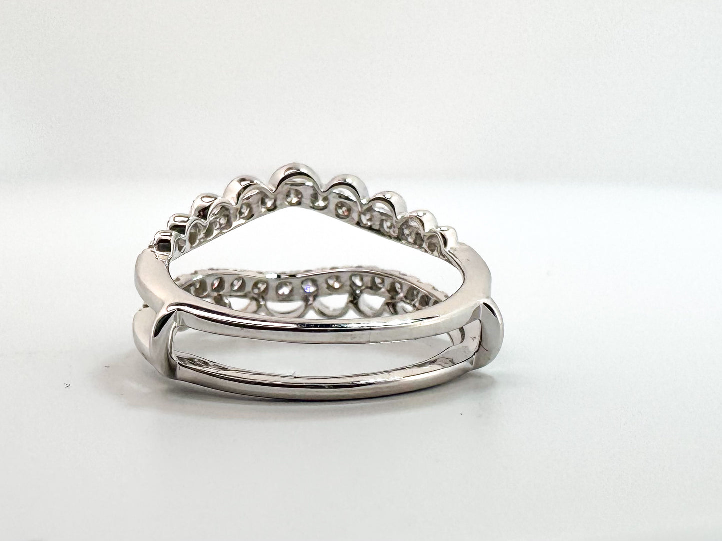 14k, white gold, .50 diamond total weight, insert wedding band.