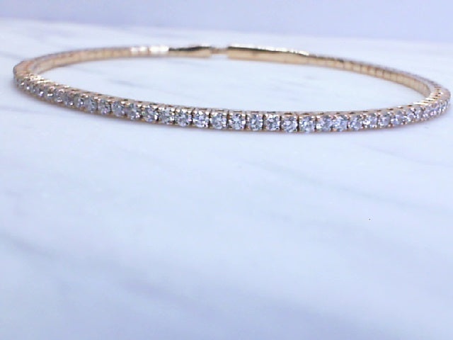 14k 1.74 carat diamond flex bangle bracelet