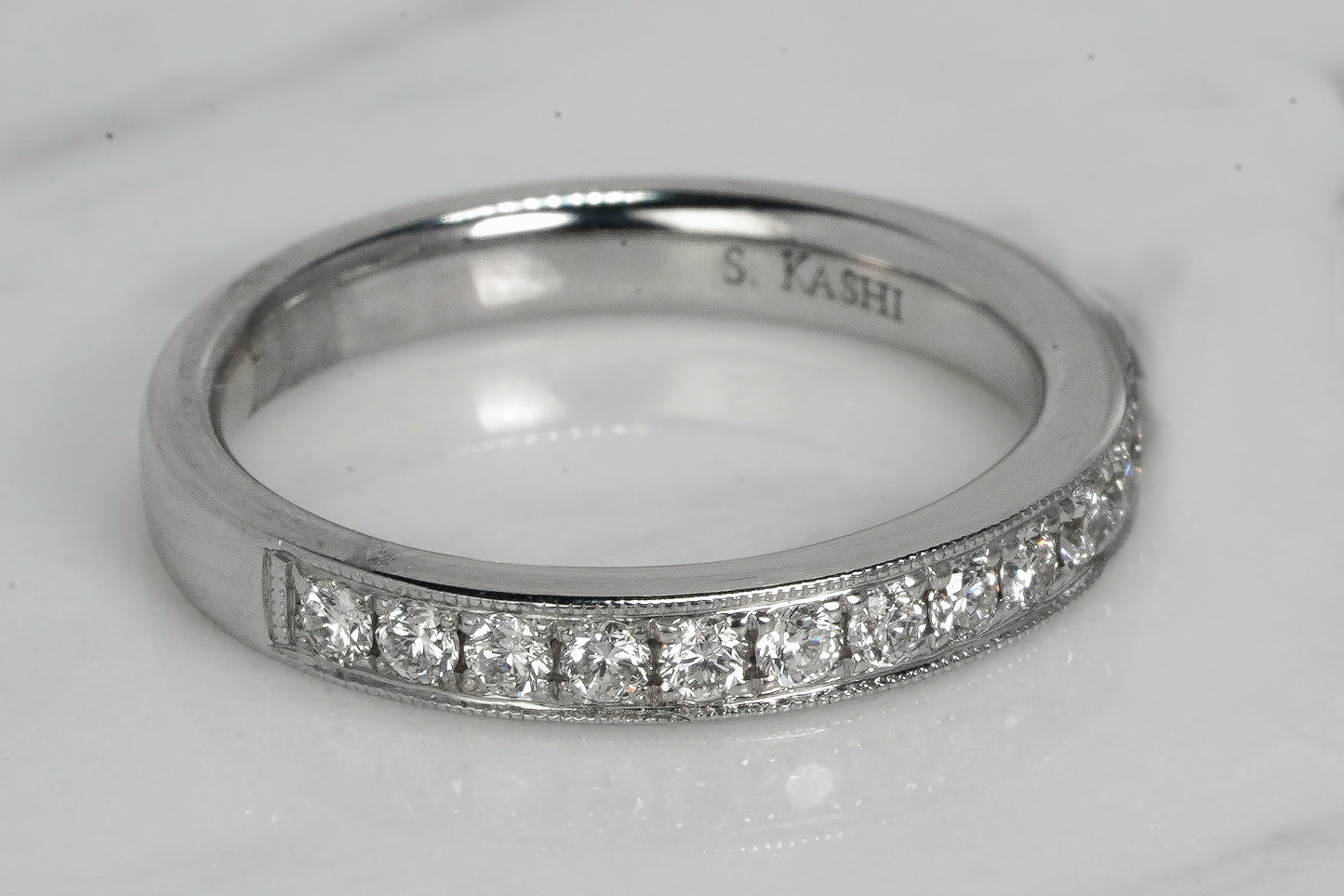 Diamond Pave Wedding Band
