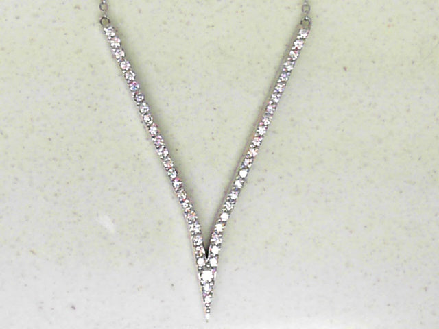 V shaped diamond necklace