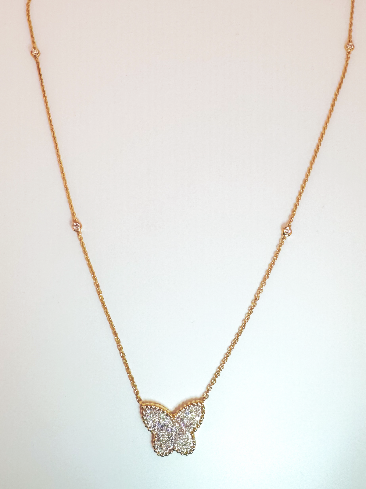 14K, Yellow gold, .35 diamond total weight, pave set heart pendant.