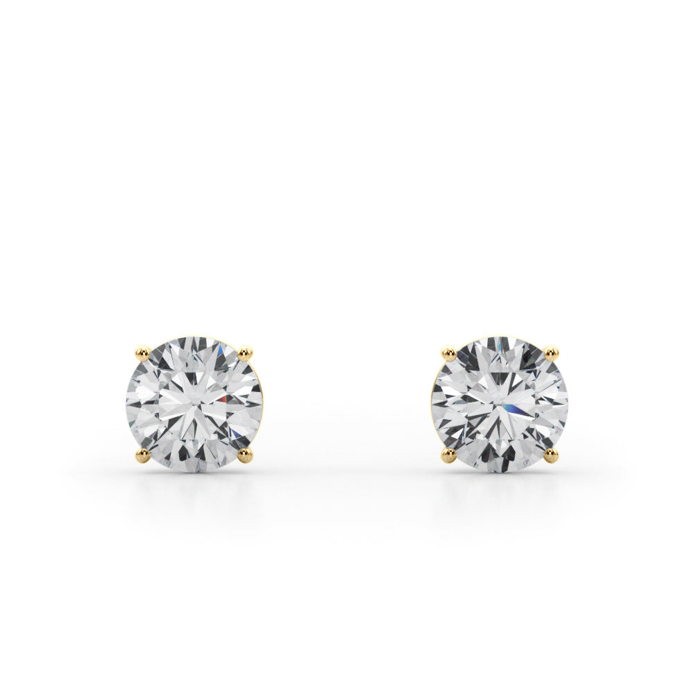 2.00ctw lab diamond earrings 14k yellow gold