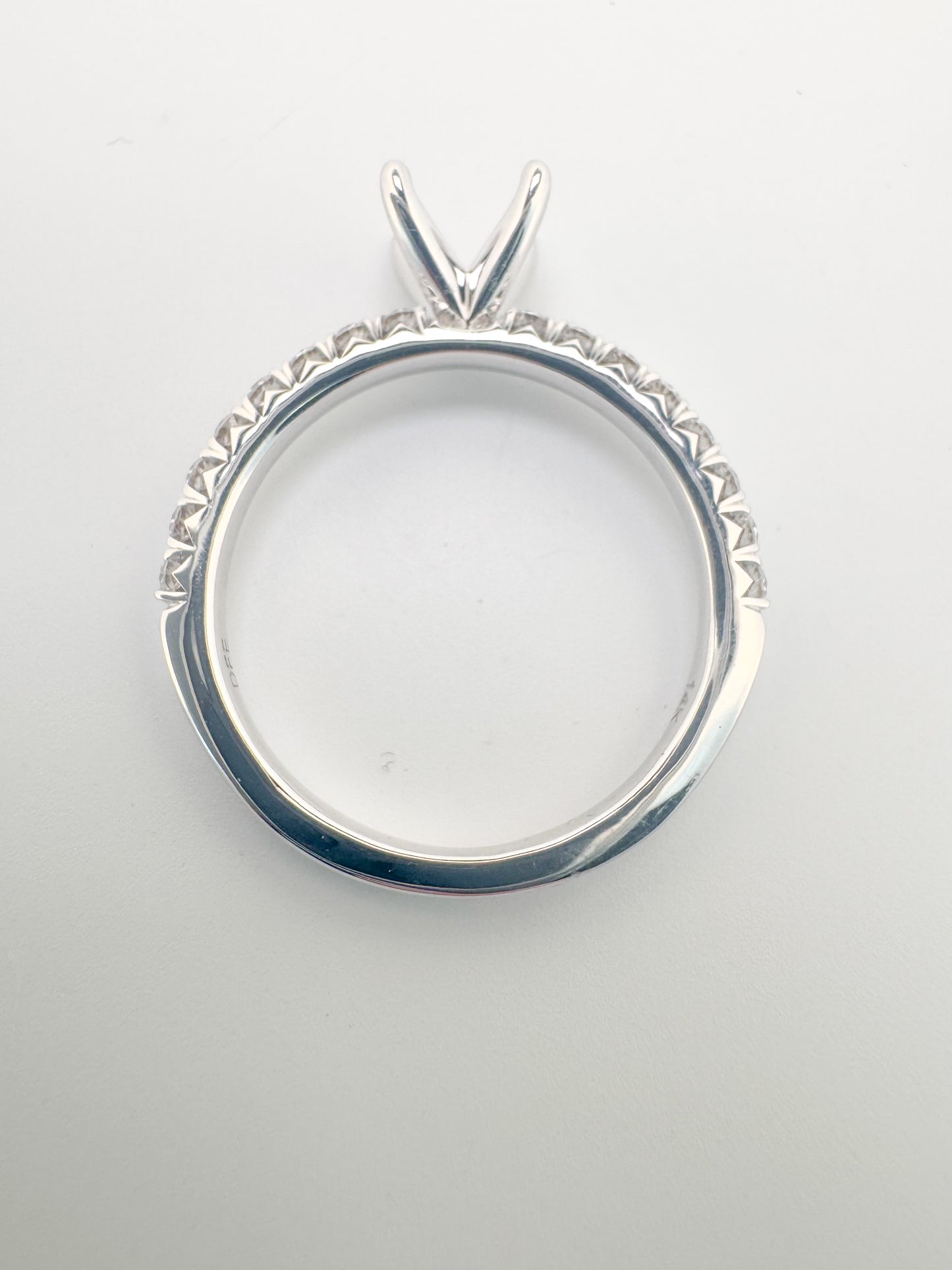 14K, White gold, .35 carats,  natural diamond engagement ring