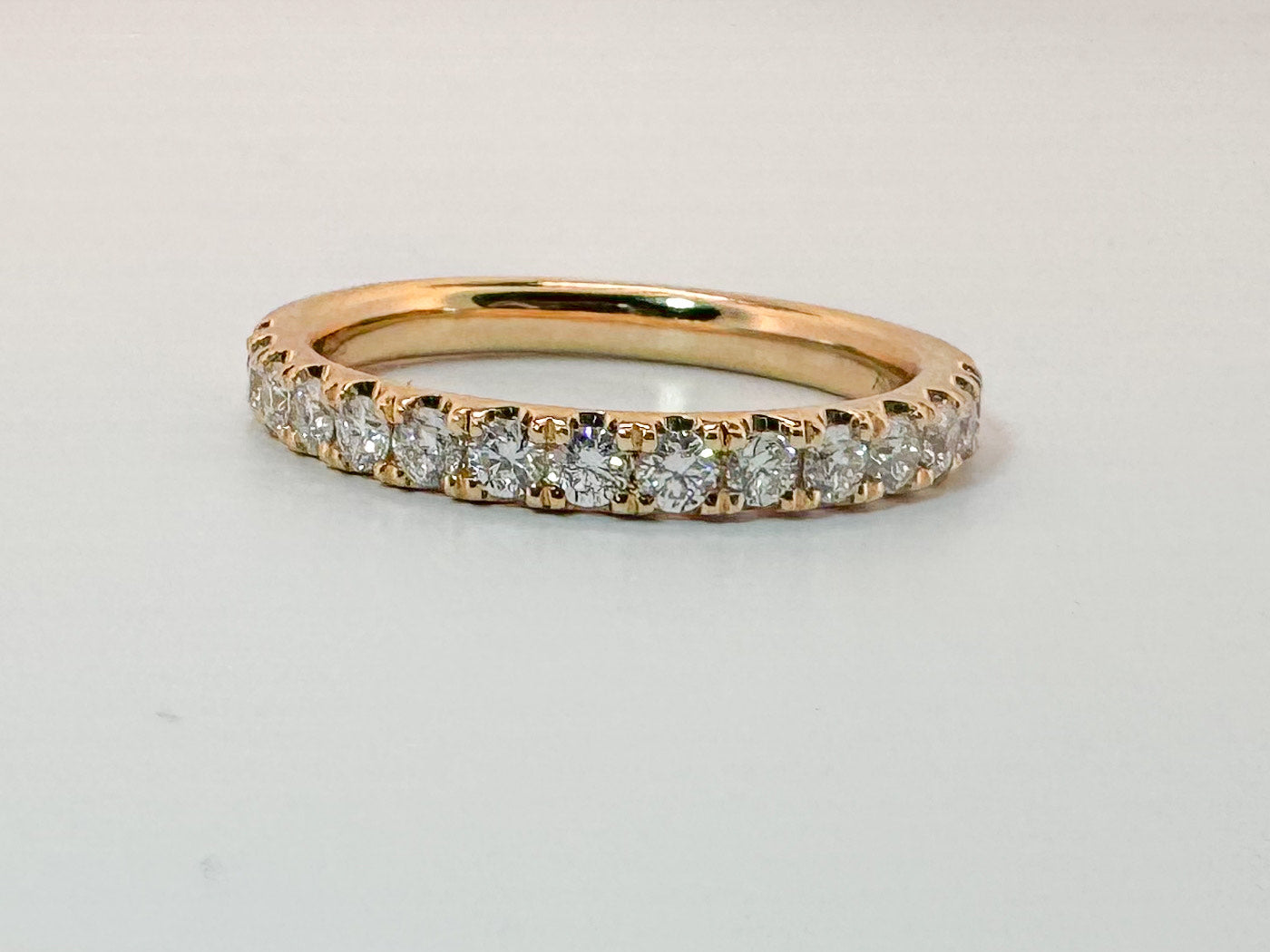 14K, Yellow gold .53 carat natual diamond wedding/Anniversary band.