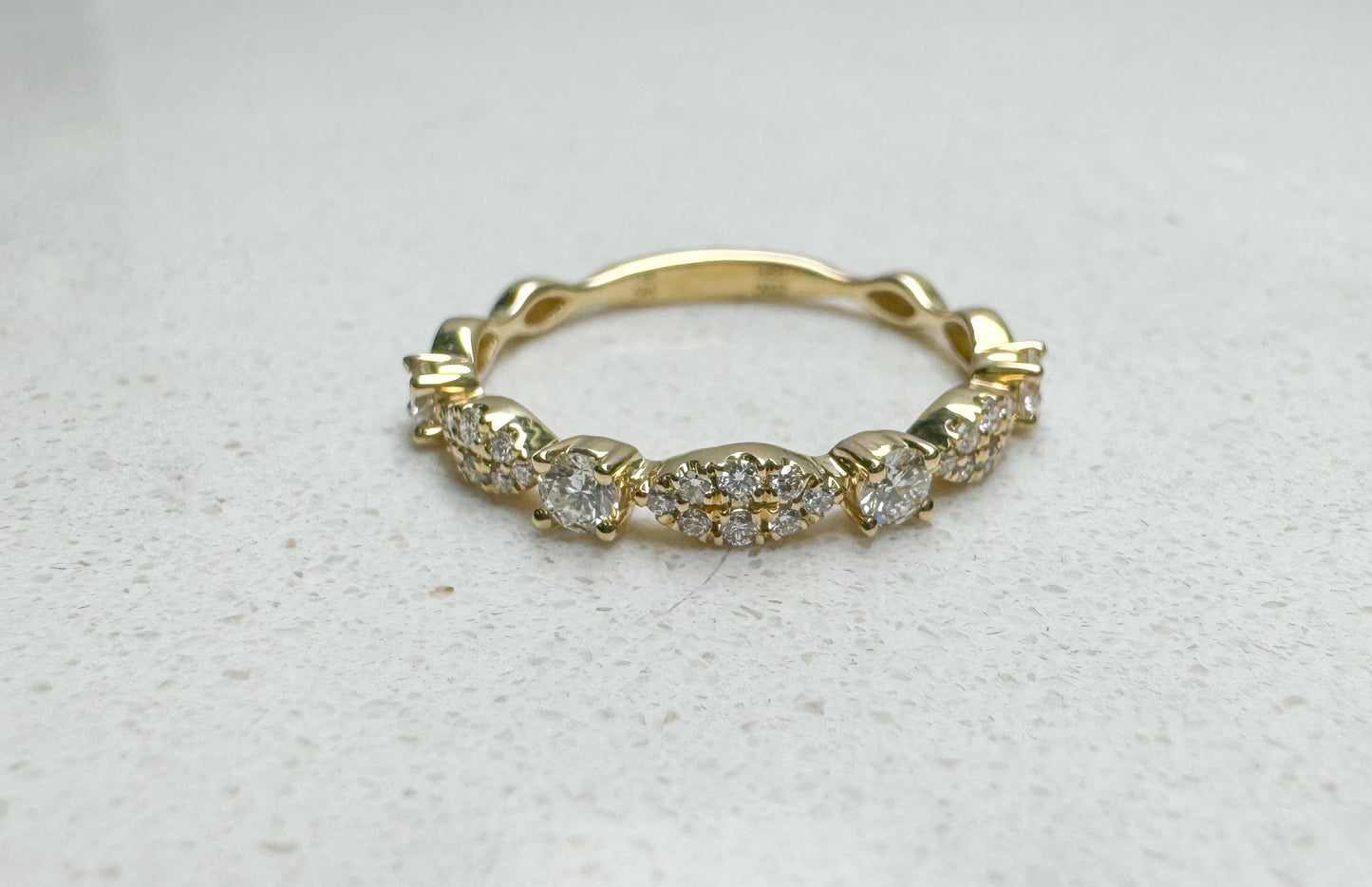 Yellow Gold Stackable Diamond Band