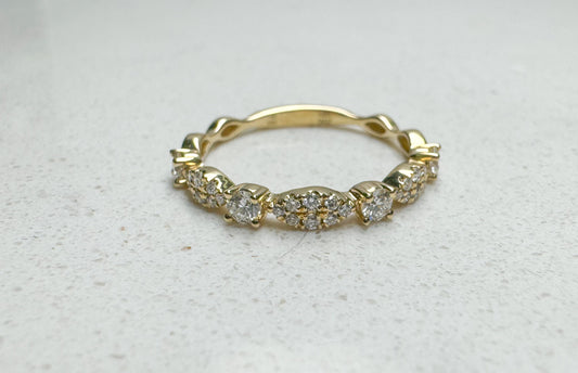 Yellow Gold Stackable Diamond Band