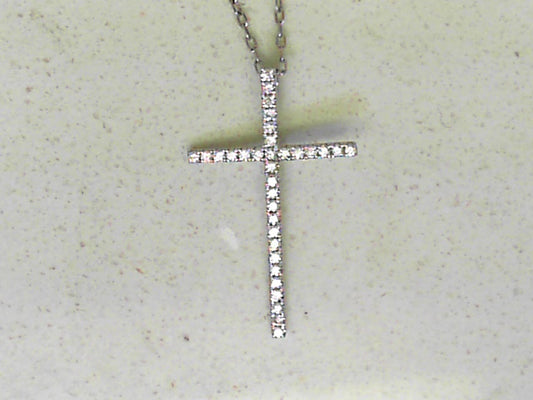 1/4ctw skinny diamond cross
