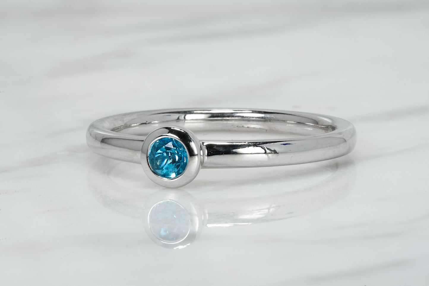 Blue Topaz Solitare