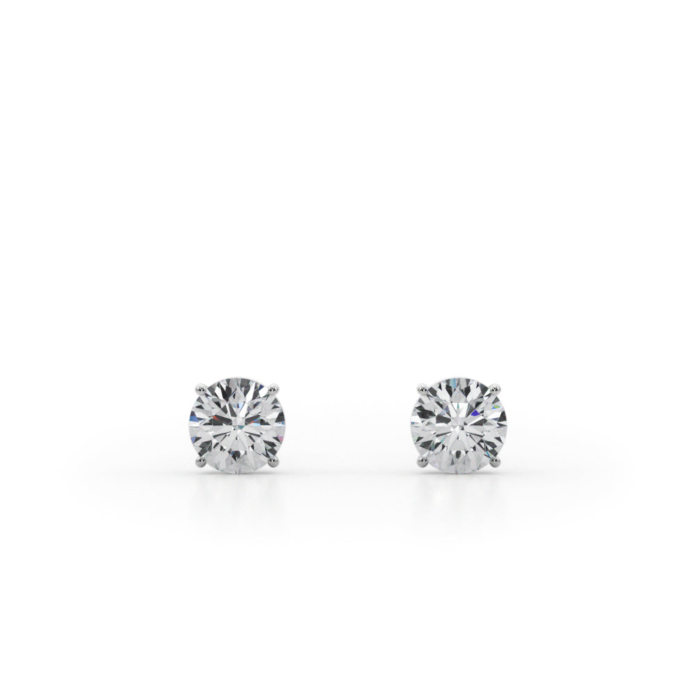 .75ctw lab diamond earrings 14k white gold
