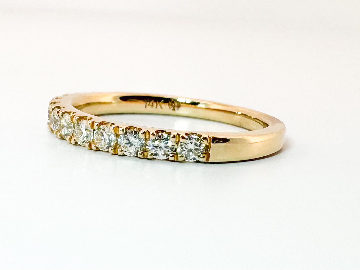 14k, Yellow  gold, .50 diamond total weight, band