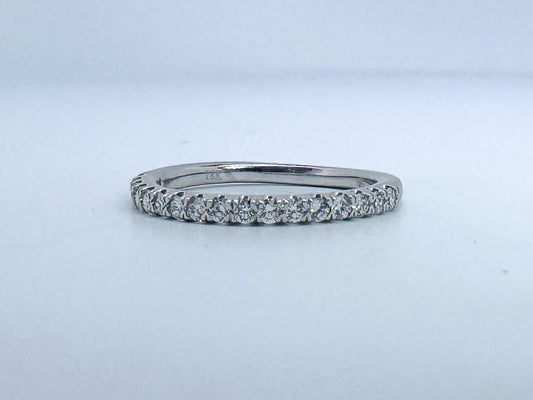 14k, white gold .35 carat total weight, french pave band.