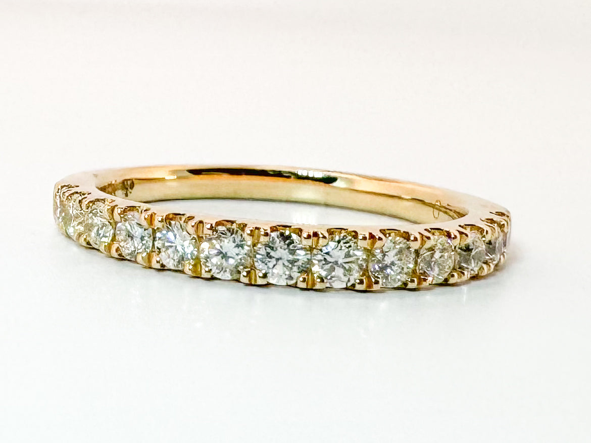 14k, Yellow  gold, .50 diamond total weight, band