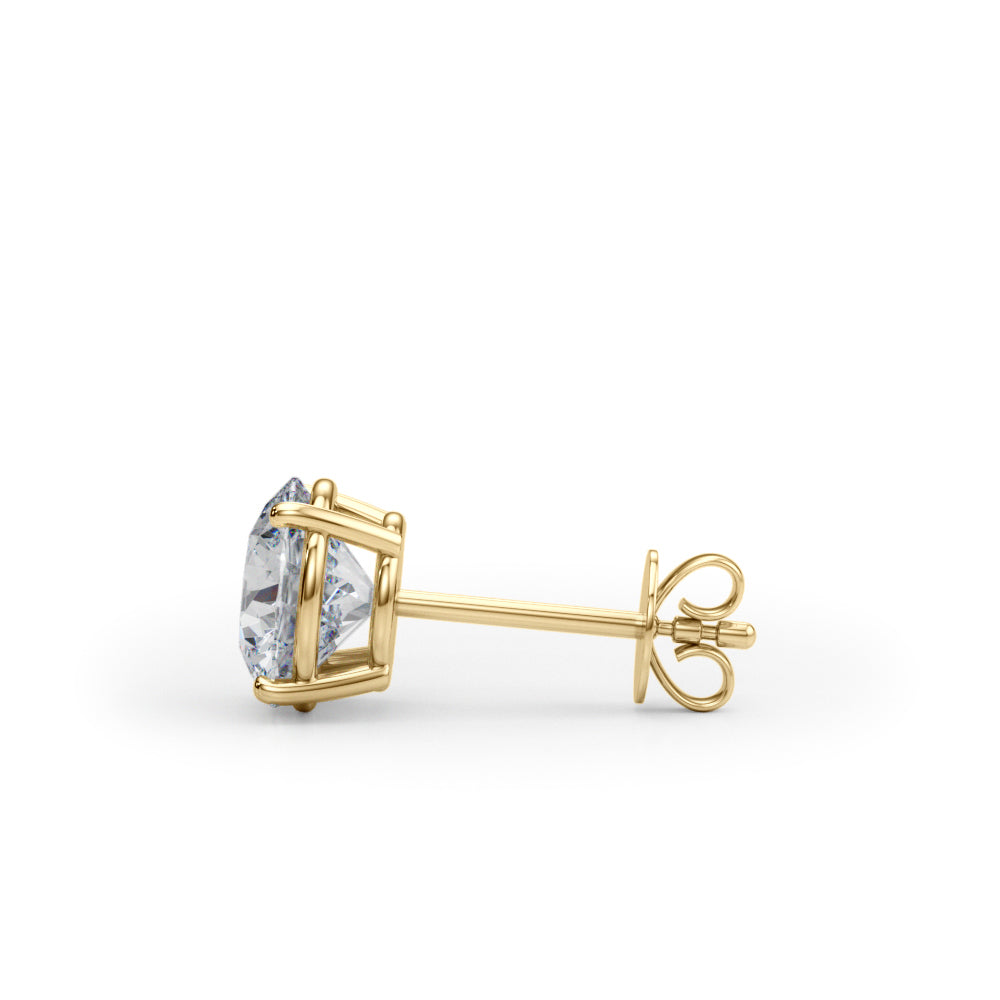 2.00ctw lab diamond earrings 14k yellow gold