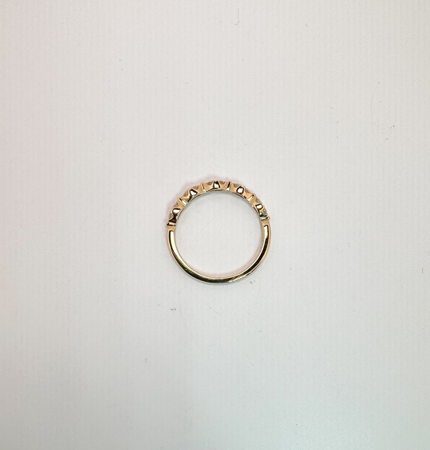 14k, yellow gold, .21 carats of natural diamnds. Wedding band.