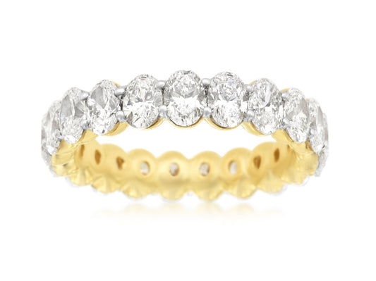 14K, yellow gold 4.40 diamond total weight, lab grown, eternity band.