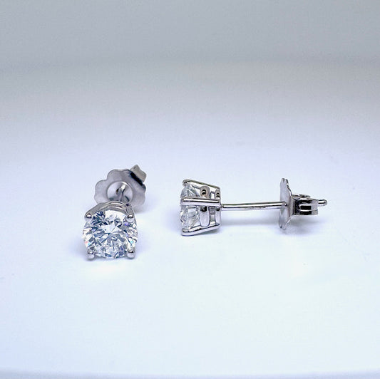 1.00ctw Lab diamond solitiare earrings