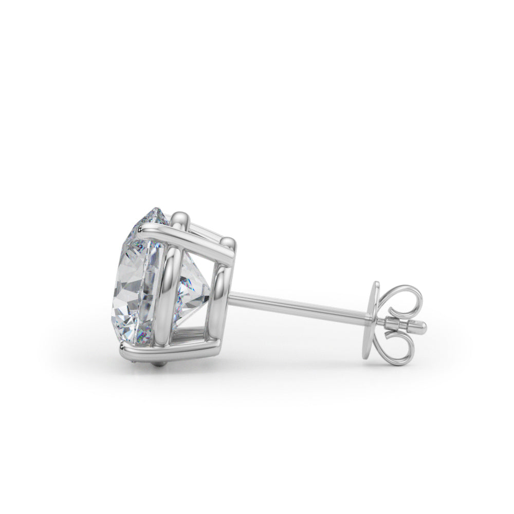 5.00ctw lab diamond earrings 14k white gold