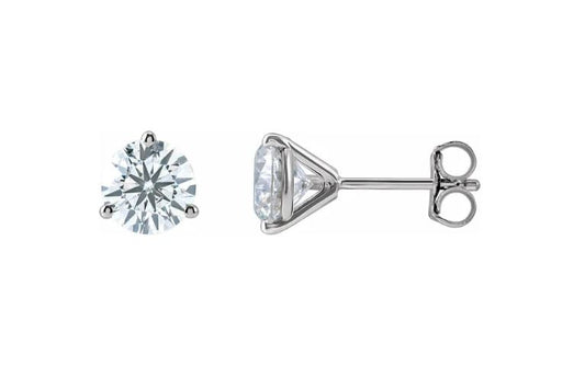.75ctw-5.00ctw Lab Diamond Martini earrings, 14k white- Select Diamond Size